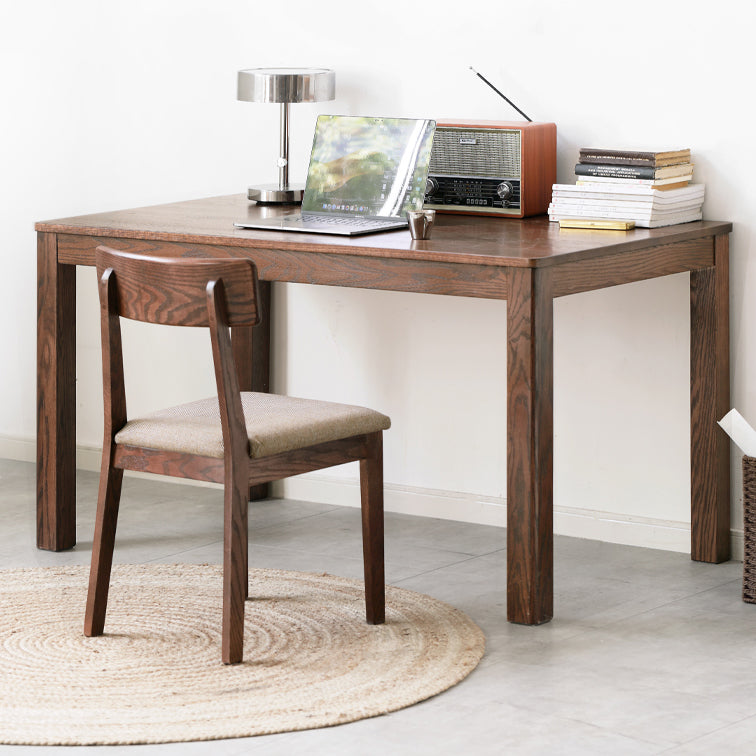 Contemporary Rectangle Dining Table Oak Solid Wood Table with 4 Legs for Kitchen Dinner Dining Room