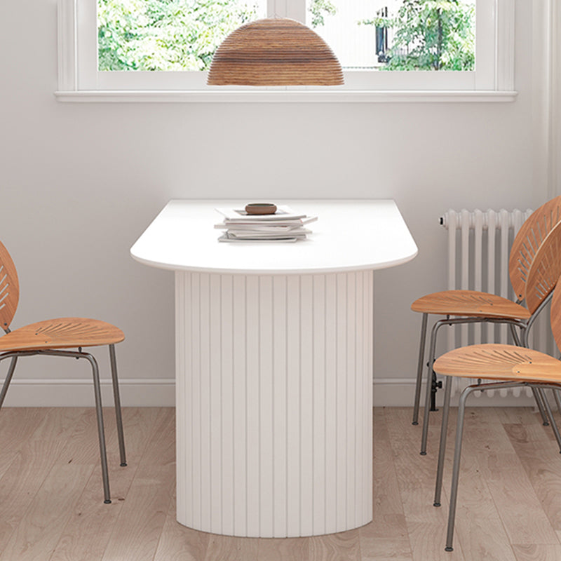 Freie Form moderner Stil Esstisch Weißer fester Tisch mit Sinterstein