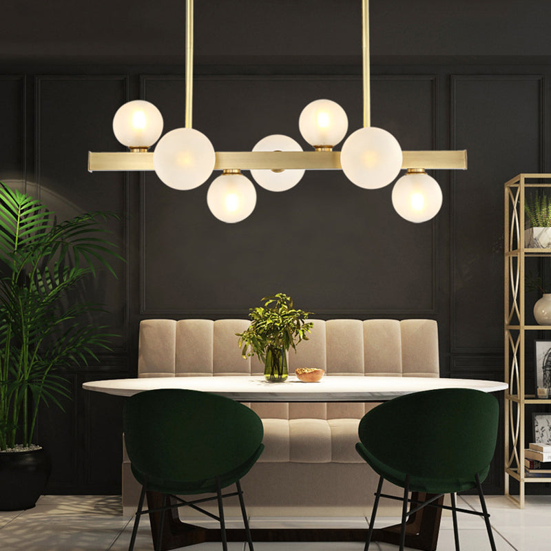 Lustre de style bubble îlot moderne 7 lumières luminaires pendentifs