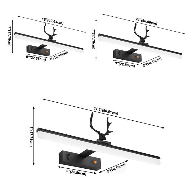 Lineare Metall 1-Licht-Waschtisch Wandleuchte moderne Wandlampe für Badezimmer
