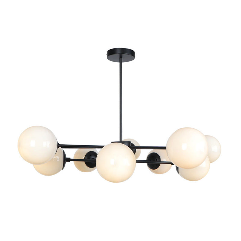 Lámpara de lámpara de araña colgante de múltiples luces de múltiples lámpara de vidrio de globo industrial luz colgante de vidrio