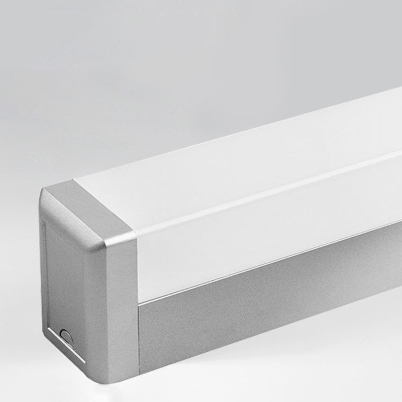 Acconde da muro di tonalità lineare a 1 luce moderna moderna illuminazione da parete specchio in stile semplice in bianco