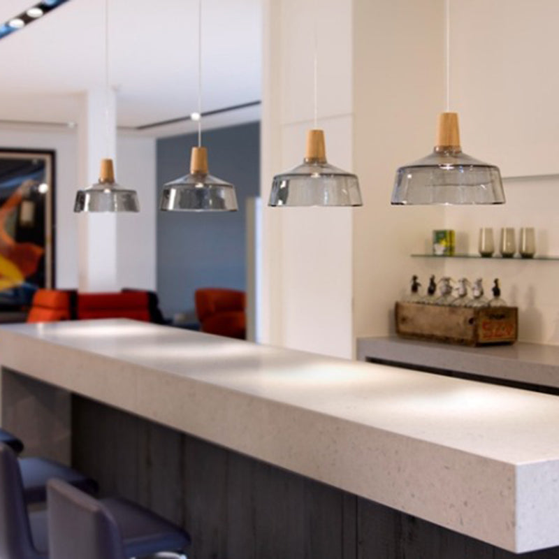 Iluminación colgante de tazón luces de techo industrial vaso 1 luces colgantes de luz