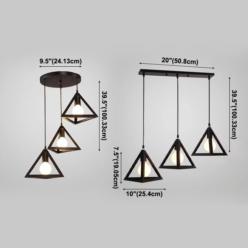 Cube Pendant Light Fixture Industrial Pendant Light Metal 1 Light Hanging Lights