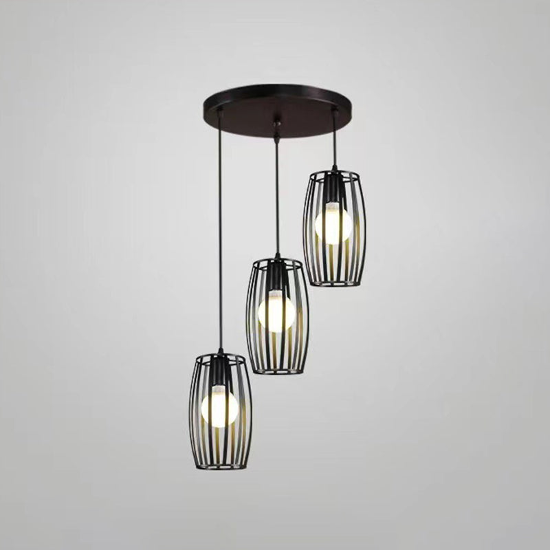 Cube Pendant Light Fixture Industrial Pendant Light Metal 1 Light Hanging Lights