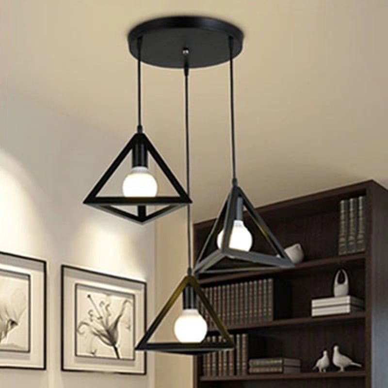 Cube Pendant Light Fixture Industrial Pendant Light Metal 1 Light Hanging Lights