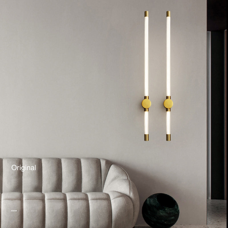 Lineaire wandkandelverlichting Moderne wandlamp metaal 1 lichte sconce verlichtingsbeveiliging