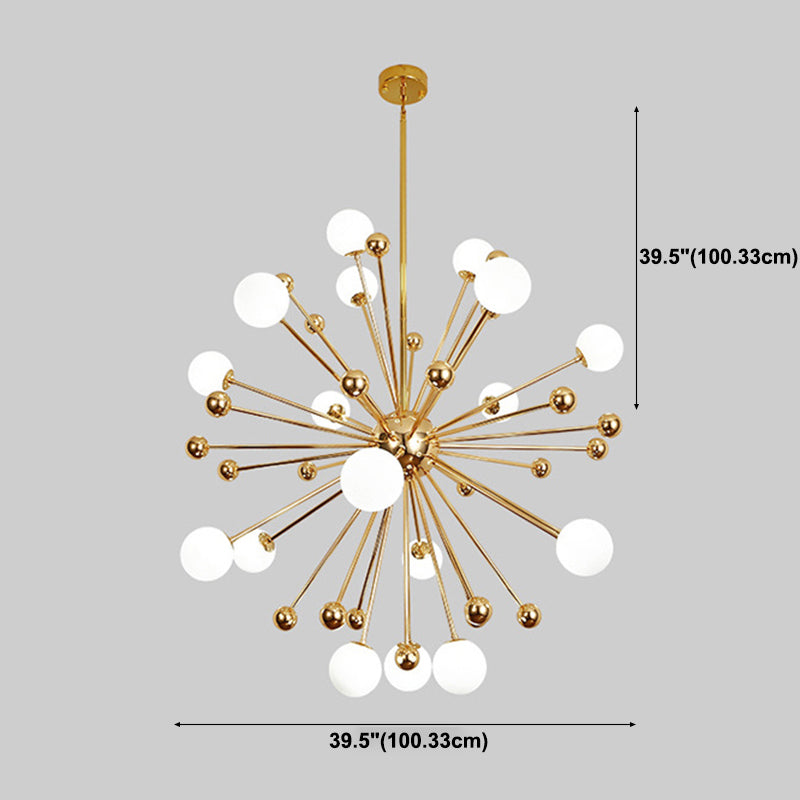 Modern Style Spray Chandelier Lighting Fixtures Glass Multi-heads Chandelier Light