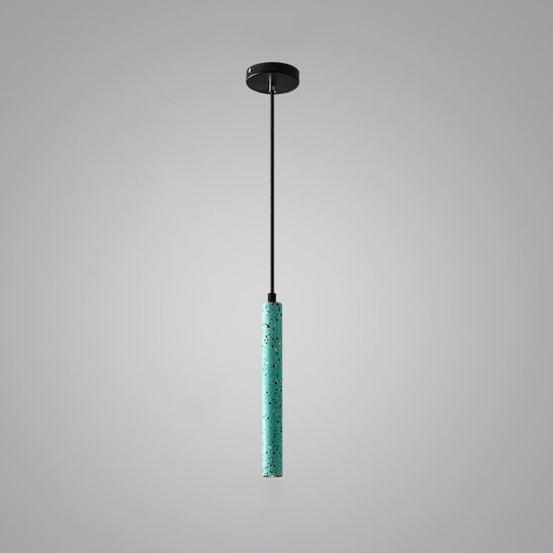 Cement Cylinder Suspension Light Modern Style 1 Light Hanging Light Fixtures