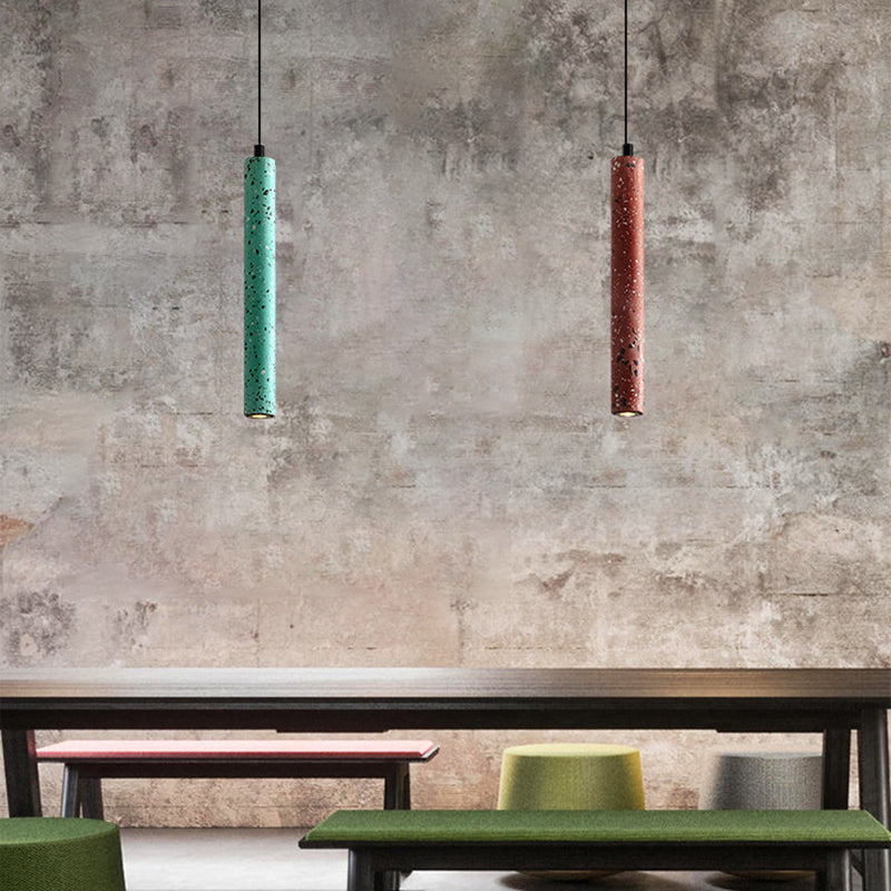 Zementzylinder -Suspension Licht moderner Stil 1 Licht hängende Leuchten