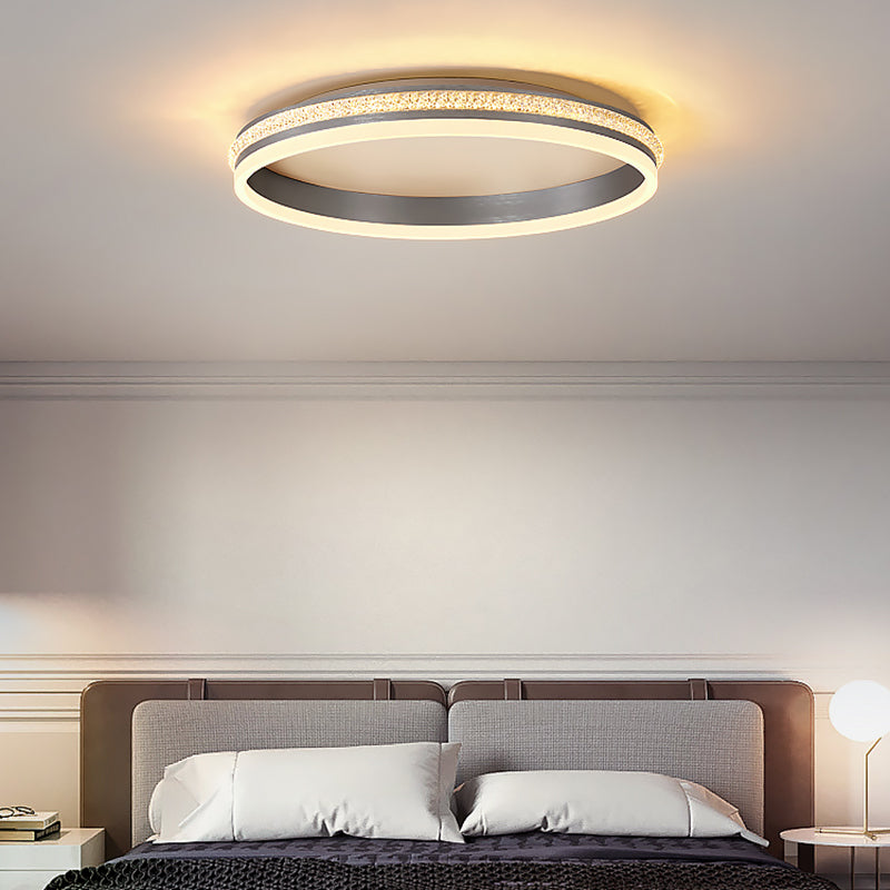 Circular Led Flush Mount Ceiling Fixture Modern Flush Mount Light Metal