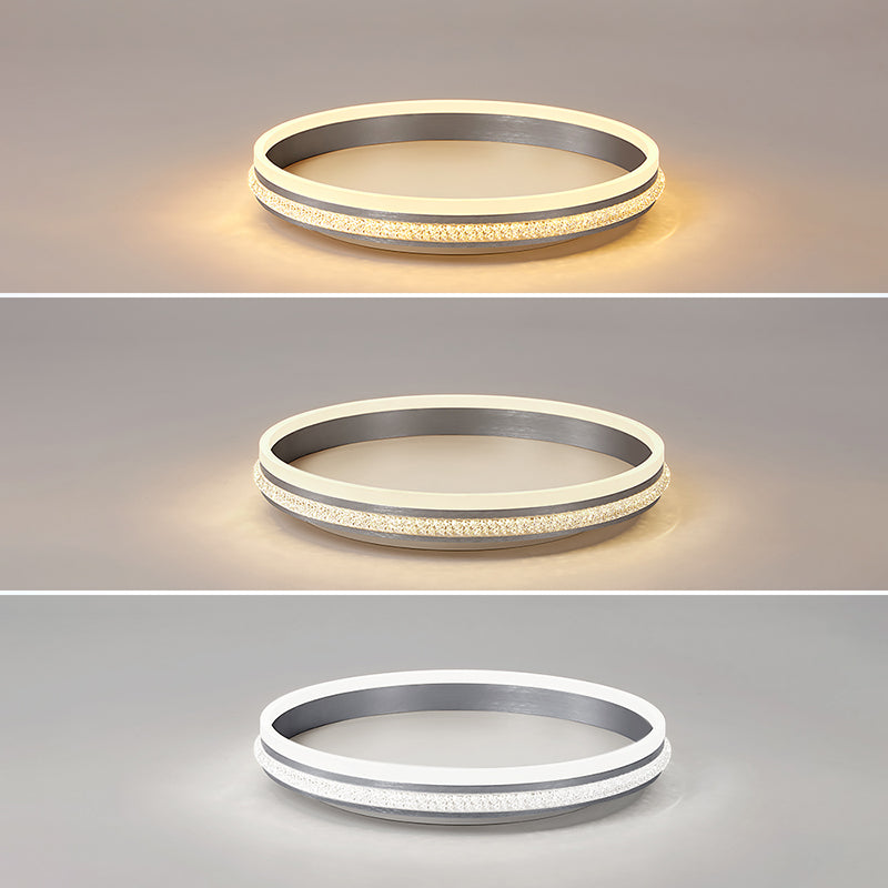 Circular Led Flush Mount Ceiling Fixture Modern Flush Mount Light Metal