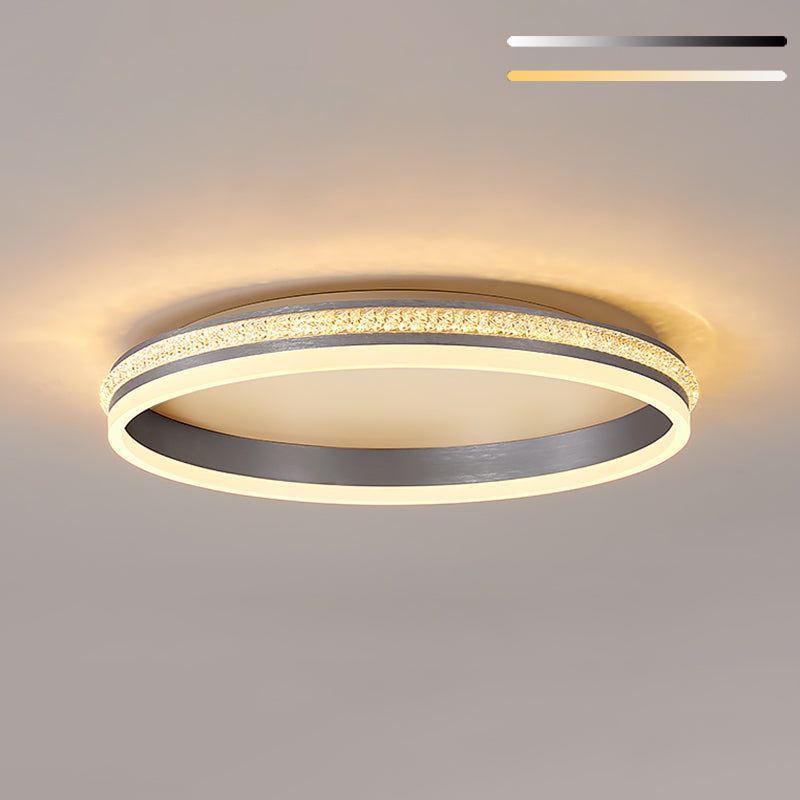 Circular Led Flush Mount Ceiling Fixture Modern Flush Mount Light Metal