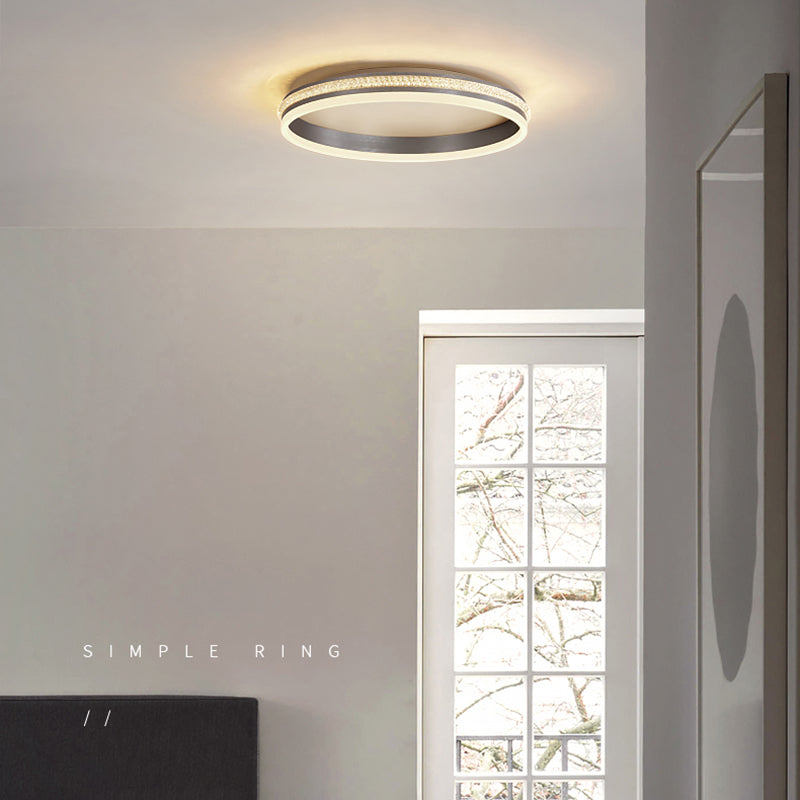 Circular Led Flush Mount Ceiling Fixture Modern Flush Mount Light Metal