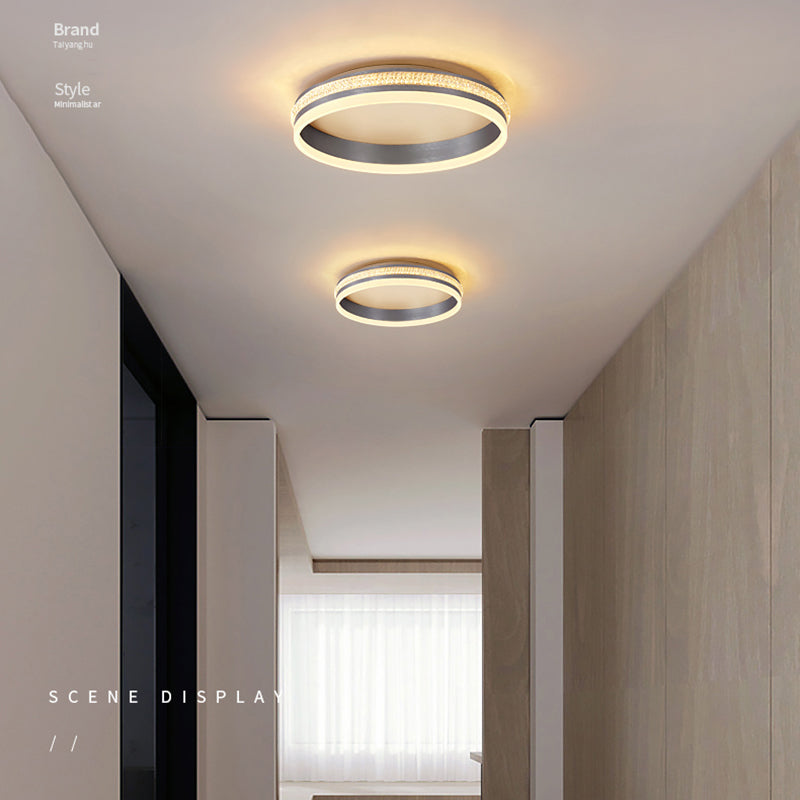 Circular Led Flush Mount Ceiling Fixture Modern Flush Mount Light Metal