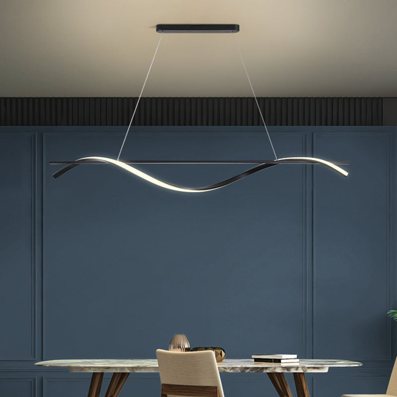 Simple Characteristic Modern Style LED Hanging Island Pendant Light for Dining Room