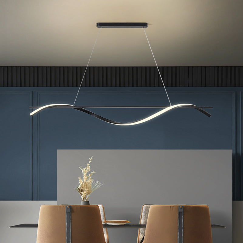 Simple Characteristic Modern Style LED Hanging Island Pendant Light for Dining Room