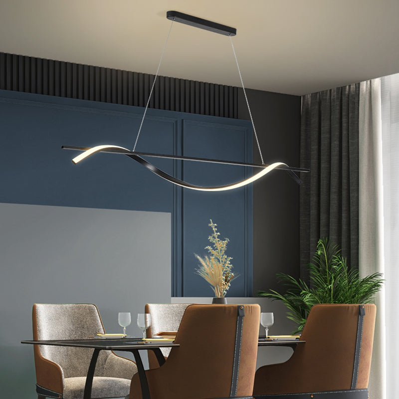 Simple Characteristic Modern Style LED Hanging Island Pendant Light for Dining Room