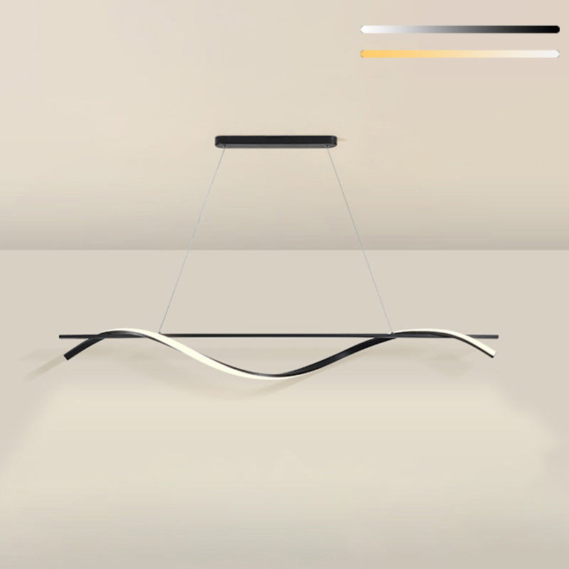 Simple Characteristic Modern Style LED Hanging Island Pendant Light for Dining Room