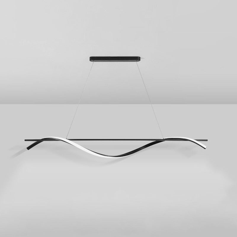 Simple Characteristic Modern Style LED Hanging Island Pendant Light for Dining Room