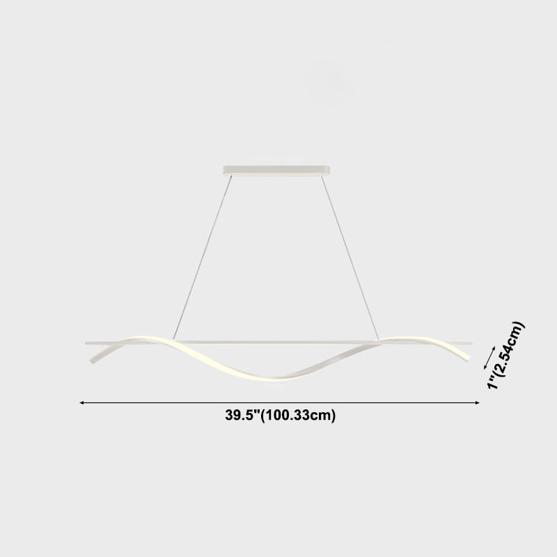 Simple Characteristic Modern Style LED Hanging Island Pendant Light for Dining Room