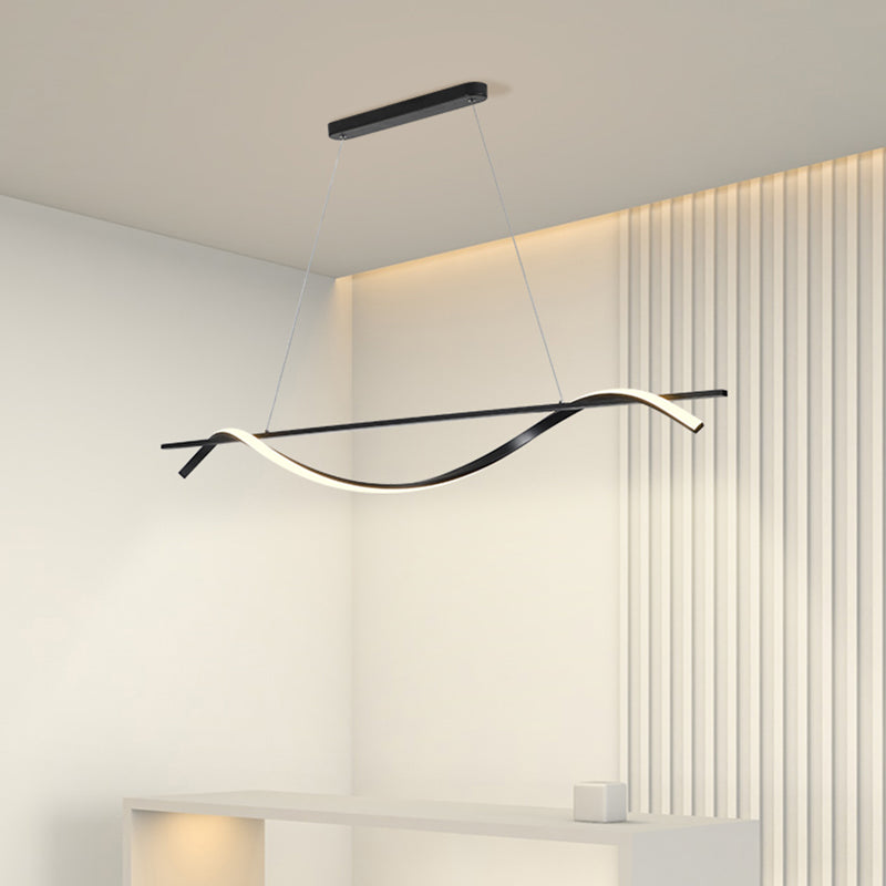Simple Characteristic Modern Style LED Hanging Island Pendant Light for Dining Room