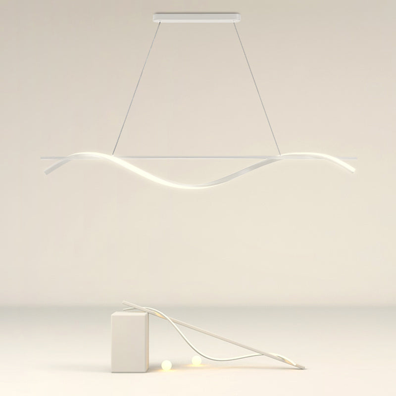 Simple Characteristic Modern Style LED Hanging Island Pendant Light for Dining Room