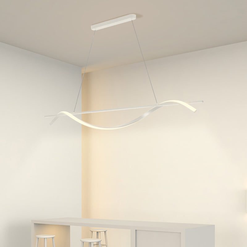 Simple Characteristic Modern Style LED Hanging Island Pendant Light for Dining Room