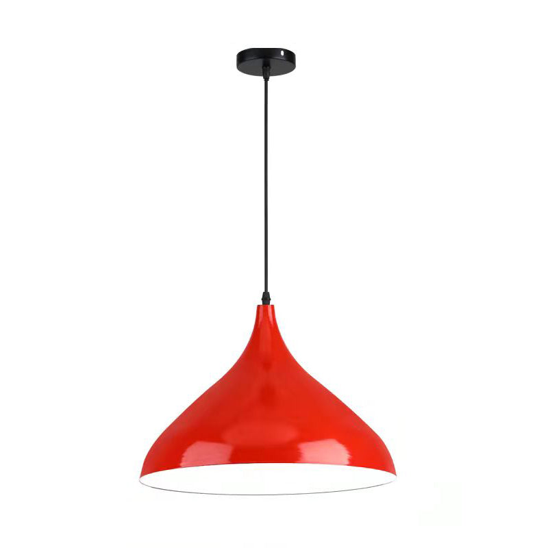 Macaron Matel Hanging Light, Nordic Teardrop 1-Light Pendant Lighting for Living Room