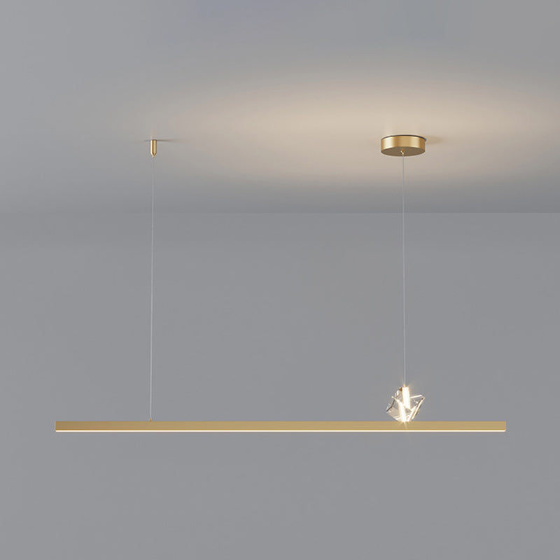 Simple Light Luxury Style LED Hanging Island Pendant Light for Dining Room