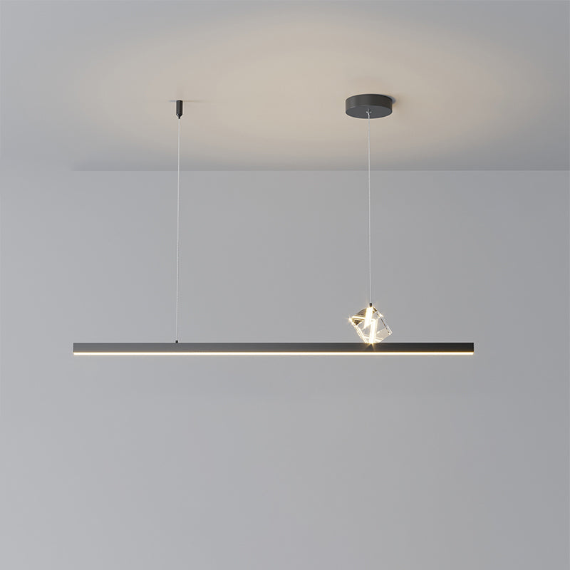 Simple Light Luxury Style LED Hanging Island Pendant Light for Dining Room