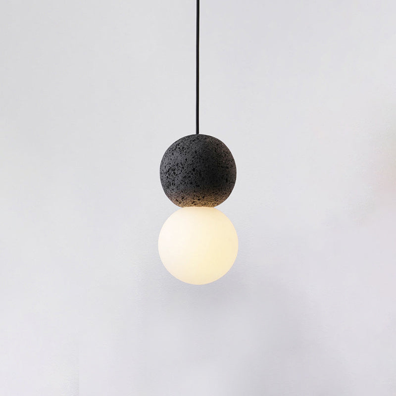 Cement Ball Suspension Light Modern Style 1 Light Hanging Light Fixtures