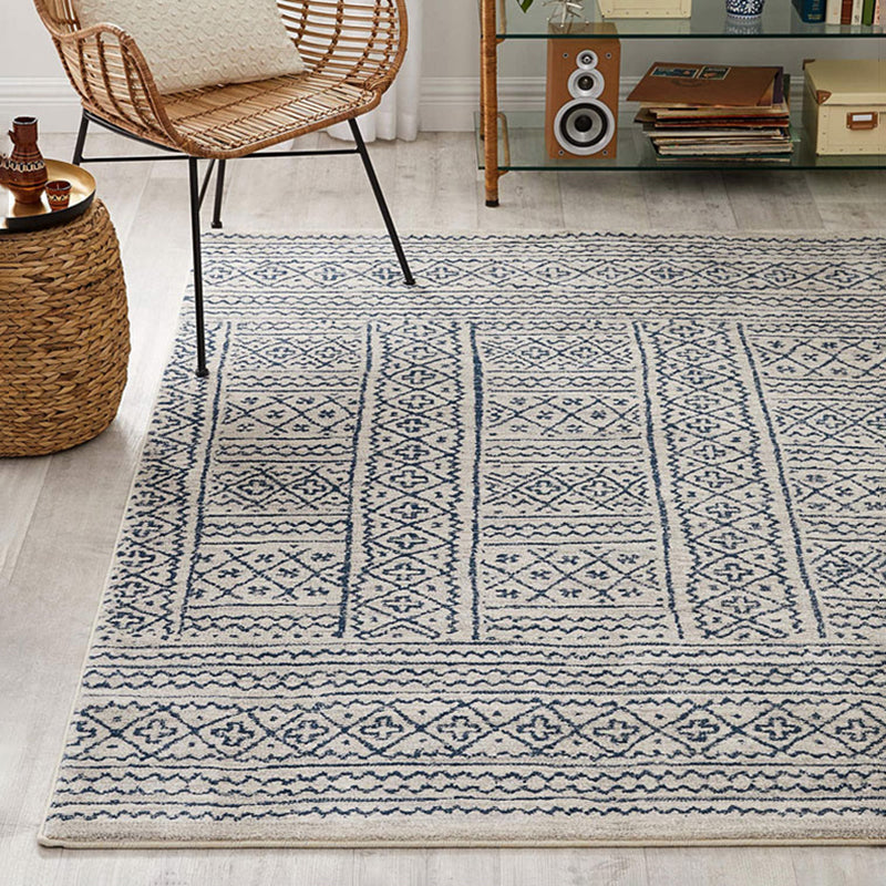 Distressed Native American Rug Classic Tribal Print Carpet Non-Slip Backing Rug for Home Decor