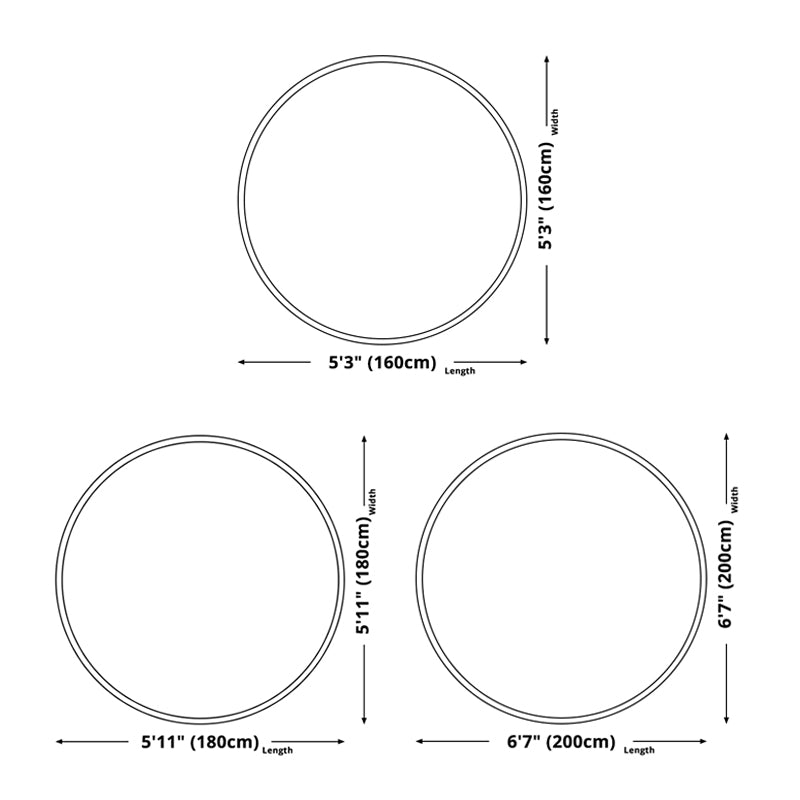 Round Multicolor Bold Rug Polyester Carpet Abstract Print Indoor Rug Stain Resistant for Living Room