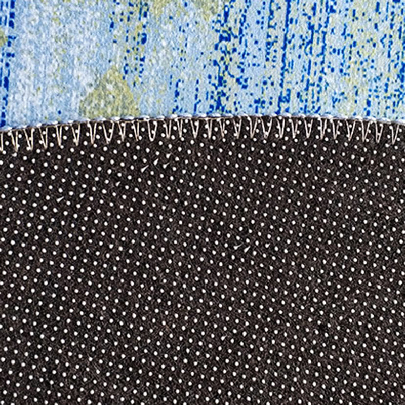 Round Multicolor Bold Rug Polyester Carpet Abstract Print Indoor Rug Stain Resistant for Living Room