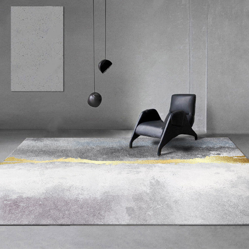 Tapis nordique en Polyester de couleur claire, tapis d'intérieur fleuri, support antidérapant pour salon