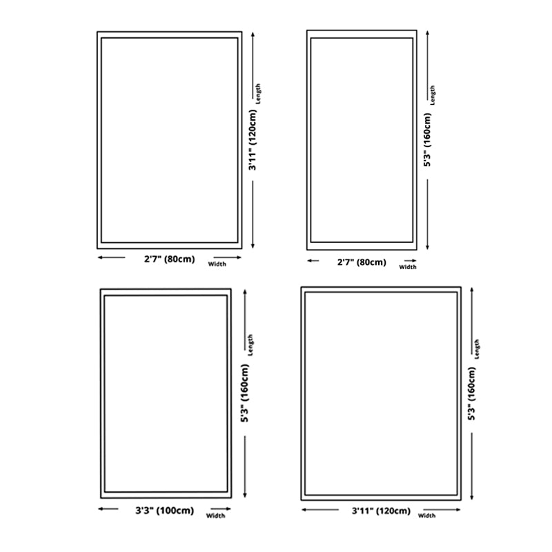 Multicolor Casual Rug Polyester Carpet Ink Blooming Indoor Rug Anti-Slip Backing for Living Room