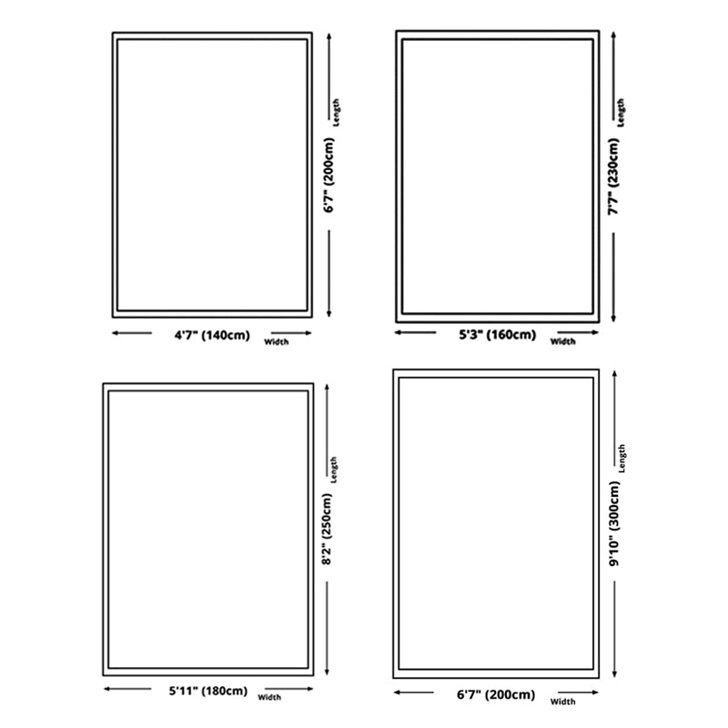 Multicolor Casual Rug Polyester Carpet Ink Blooming Indoor Rug Anti-Slip Backing for Living Room