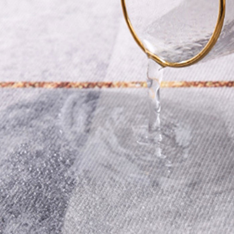 Classic Shabby Chic Rug Whitewashed Floral Printed Carpet Anti-Slip Backing Carpet for Home Decor