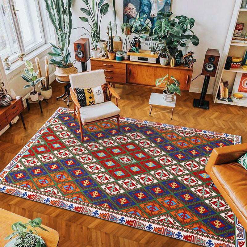 Tapis marocain aux couleurs vives du motif victorien Tapis de support antidérapant tapis pour décoration intérieure