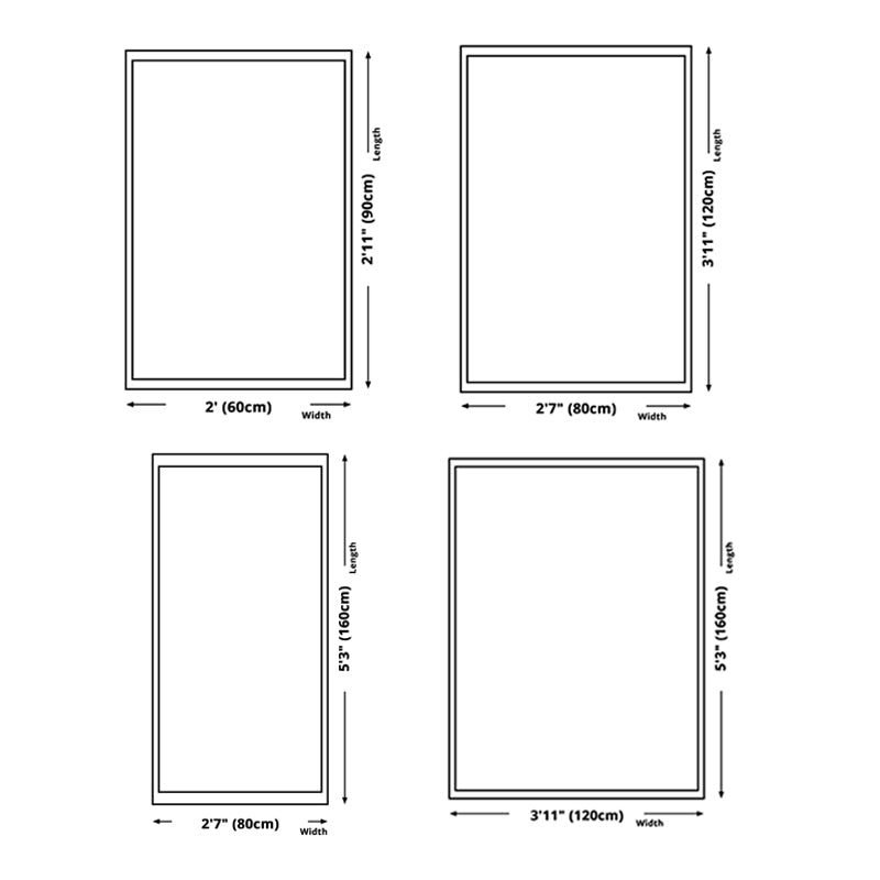 Mid-Century Modern Rug Classic Floral Printed Carpet Non-Slip Backing Carpet for Living Room