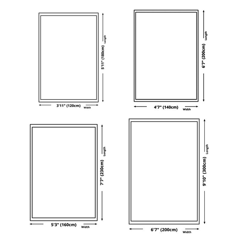 Mid-Century Modern Rug Classic Floral Printed Carpet Non-Slip Backing Carpet for Living Room