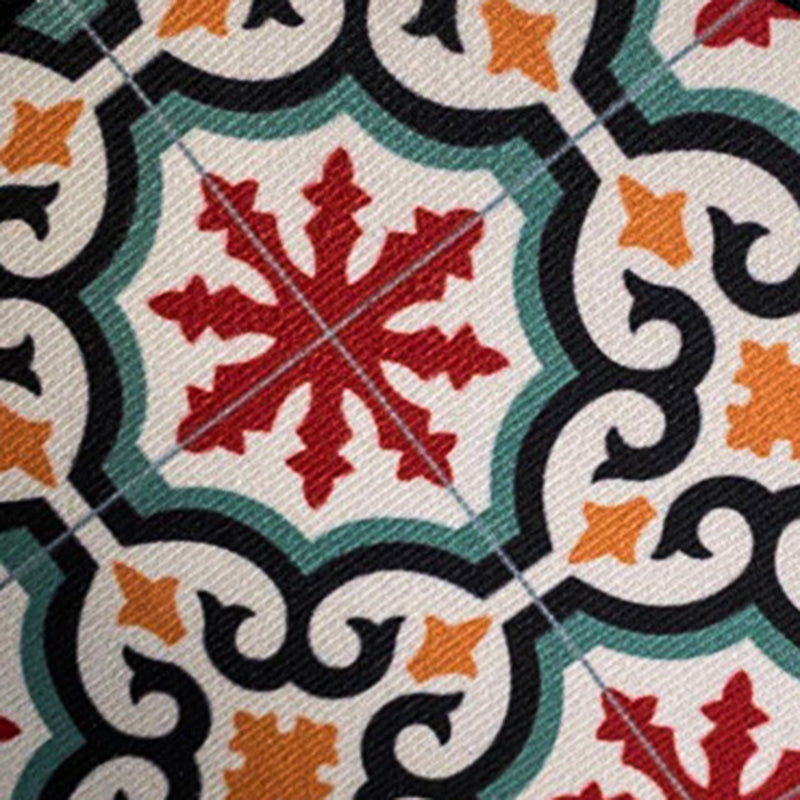 Mid-Century Modern Rug Classic Floral Printed Carpet Non-Slip Backing Carpet for Living Room