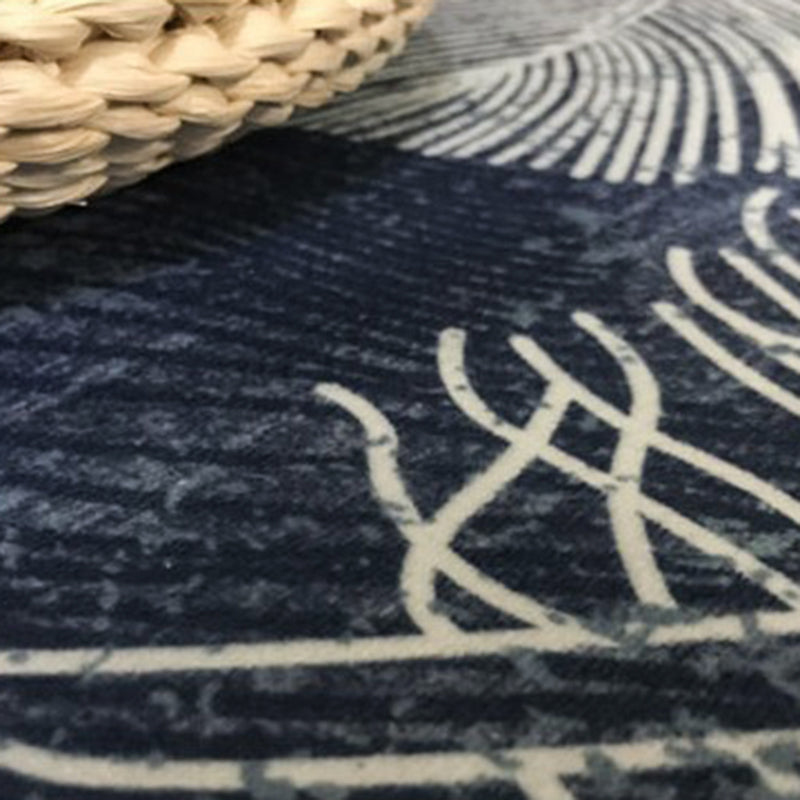 Tapis d'intérieur moderne de couleur unie, en Polyester, imprimé de plumes, avec support antidérapant, pour la décoration de la maison