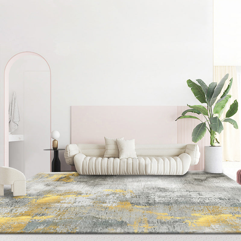 Modern Color Blooming Rug Color Mixed Polyester Area Carpet Stain Resistant Rug for Living Room