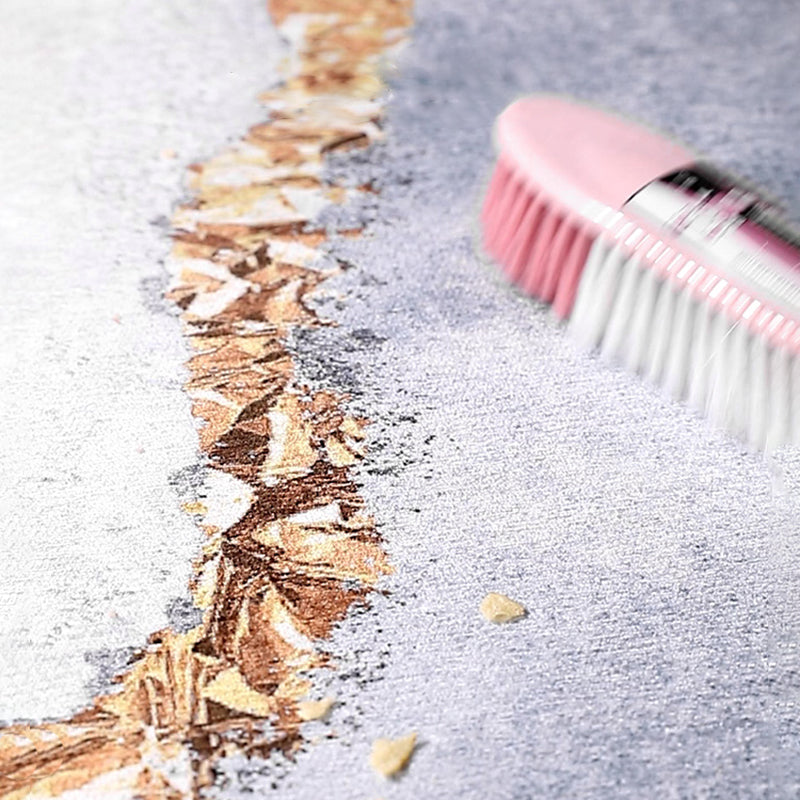 Simplicity Abstract Ink Printed Rug Gray Tone Polyester Area Carpet Easy Care Rug for Living Room