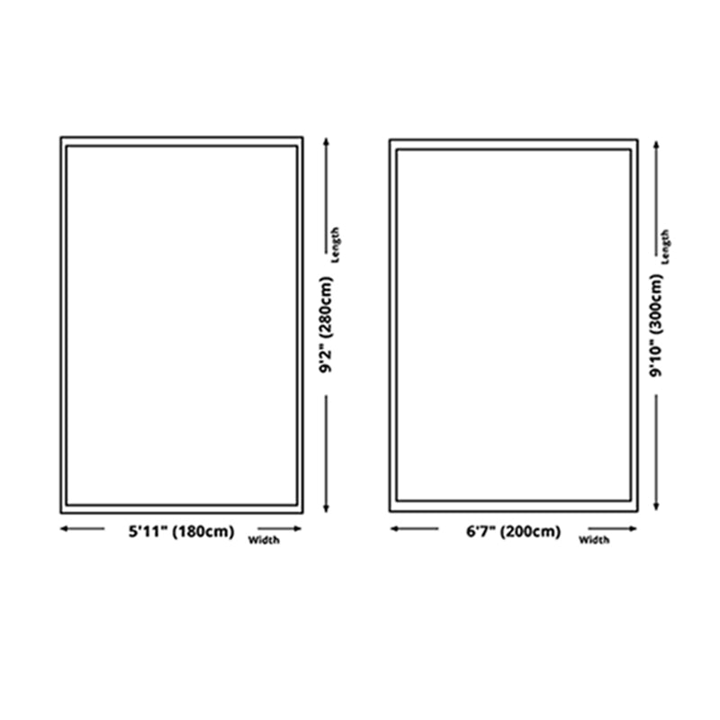 Blue Tone Nordic Indoor Rug Polyester Abstract Print Carpet Non-Slip Backing Rug for Living Room