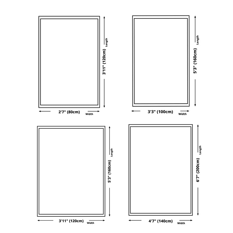 Multicolor Minimalist Indoor Rug Polyester Geometric Print Carpet Easy Care Rug for Home Decoration