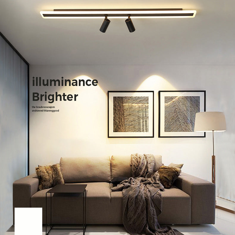 Simple Strip Flush Ceiling Spotlight LED Track Light Fixture for Living Room