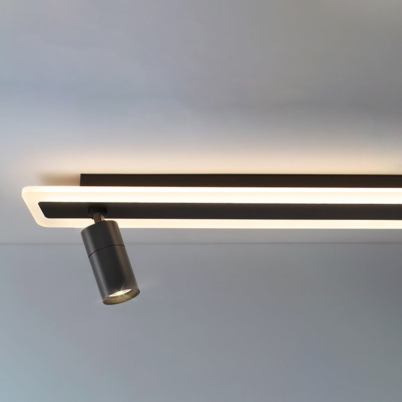 Simple Strip Flush Ceiling Spotlight LED Track Light Fixture for Living Room
